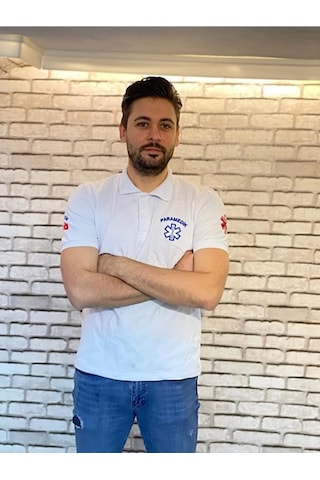 Paramedik Yazılı Beyaz Tişört Beyaz