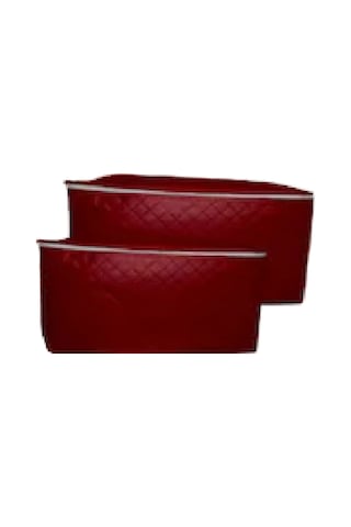 Divanev 3 Adet Extra Telalı Kaliteli Yorgan Hurcu & 30x22x18 Cm Ölçüde Hurç Bordo Bordo