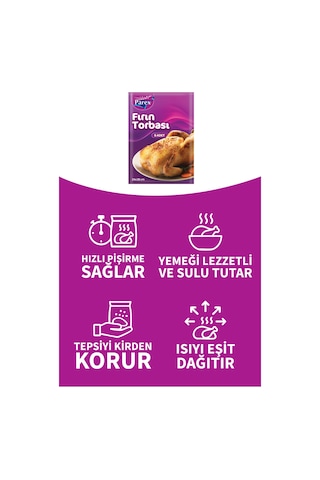 Fırın Torbası 8 Adet 24 X 38 Cm Üçlü Set