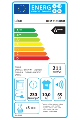 Uğur Ukm 3103 B101 10 Kg Çamaşır Kurutma Makinesi