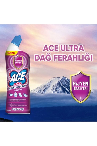 Ace Ferahlık Etkisi Ultra Power Jel Yoğun Çamaşır Suyu & Yağ Çözücü 750 ML