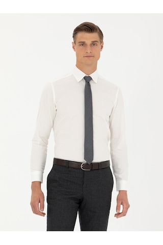 Cacharel Beyaz Slim Fit Uzun Kollu Klasik Gömlek 15841036