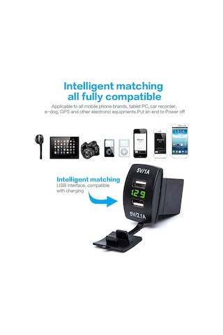 2 Portlu Araç Şarj Cihazı Hızlı Şarj 3.1 Çift Usb Adaptörü Hızlı Şarj Kırmızı