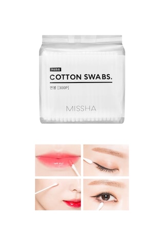 Missha Cotton Swabs Çift Taraflı Makyaj Pamuğu 300 Adet