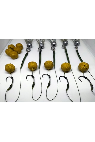 30 Gr Yaylı Boili Rig Takımı 5 Adet Yedek Boili 5'li Set