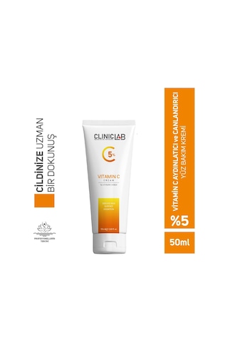 Cliniclab %5 Vitamin C İçeren Aydınlatıcı ve Canlandırıcı Krem 50 ML