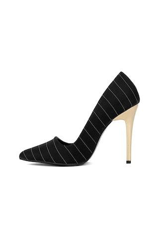 Elit Mst1920s Kadın Saten Stiletto Siyah Siyah