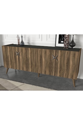 Dekorister Exclusive Wood Konsol Ceviz-Antrasit