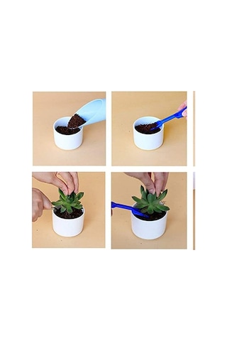 Pazly 14 Parça Sukulent Ekim Seti, Bahçe Peyzaj Ve Çiçek Dikim Araçları, Mavi