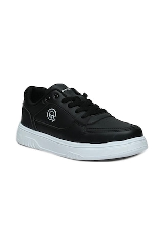 Best Of 2081-26 Cilt Deri Anatomik Bağcıklı Sneaker Siyah Beyaz 36-40 Siyah