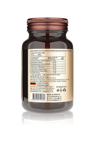 Ceramide 60 Mg + Löykotomos Fern 500 Mg + Aloe Vera Gel 200 Mg + Wheat Extract 200 Mg 60 Capsules