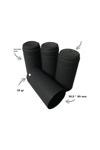 50 Adet Kapşon Siyah 30.5-60 Mm Şarap Şişesi Kapatma Kapüşon