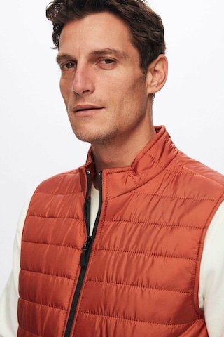 D's Damat Regular Fit Kiremit Dik Yaka Elyaf Dolgulu Mevsimlik Erkek Fermuarlı Yelek Mont 7HF07ORT42611