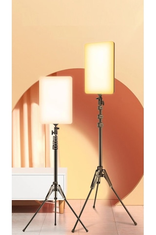 19 Inç Led Video Işık Kiti Studio Pograph Light Kamera Lambası Dimmabable Tripodlu Panel Işık