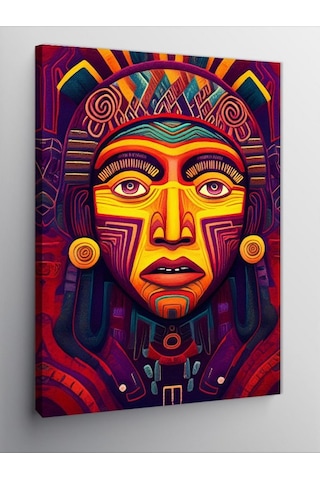 Kanvas Tablo Renkli Yüz Ve Sanat 70cmx100cm