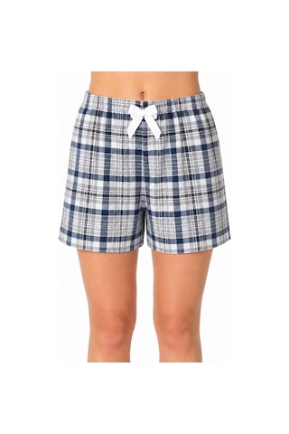Yasar Underwear Kadın Ekose Şort Pijama Altı Kurdele Detaylı Lastikli Bel Rahat Kesim Çok Renkli Çok Renkli
