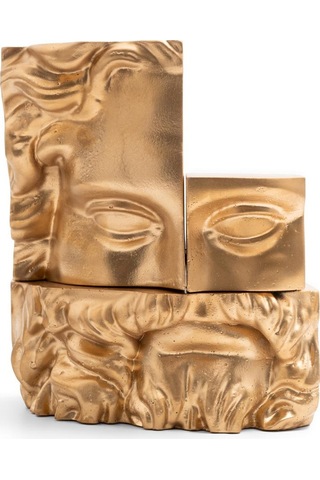 Altın Varaklı Zeus Başı Dekoratif Obje