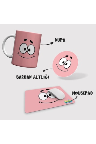 Paavo Mousepad Bardak Altlığı Kupa Seti