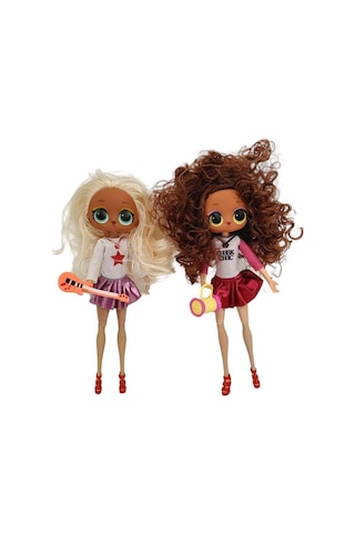 Lol 2'li Liya Bebek Saçlı Bebek 8287,aksesuarlı Oyuncak Model Figür