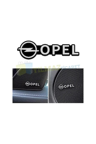 Opel Logo Hoparlör Sticker Arma Amblem Metal Yapışkanlı 2 Adet