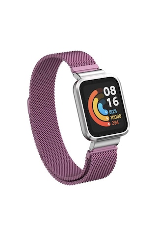 Xiaomi Redmi Watch Mi Watch Lite Uyumlu Krd-58 Metal Ardx Kordon-lila
