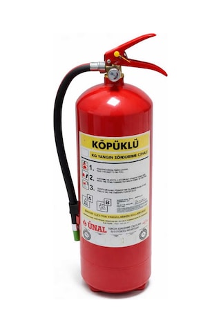 6 Kg Köpüklü Yangın Söndürme Tüpü Üretim 12.2025 Terkar Dolum 12.2029 Ruhsata Uygun