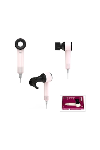 Zvnm Sinbo Saç Kurutma Makinesi - Pembe Renk - 3 Kademeli Hız Ve Sıcaklık Zcv12 Beyaz