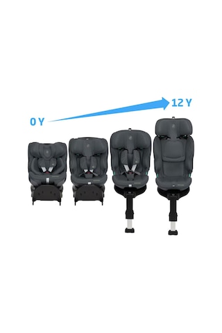 Maxi-cosi Emerald 360 Plus İ-size İsofix'li 360 Dönebilir Yatabilir 0-36 Kg Oto Koltuğu Authentic Graphite