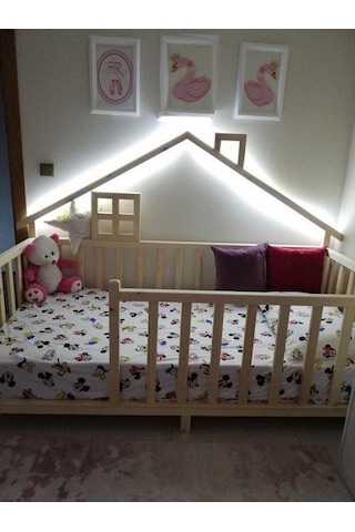 Babykinder Baby Kinder Happy Doğal Çam Montessori Bebek Ve Çocuk Karyolası