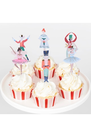 Meri Meri - Nutcracker Cupcake Kiti - 24 Adet