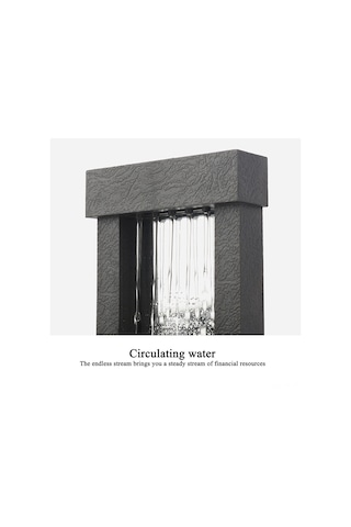 Vkemall Usb Led Işıklı Masaüstü Su Çeşmesi, Taş Dekorlu, Ofis Ve Ev Dekoru, Sakin Su Sesleriyle Zen Ambiyans