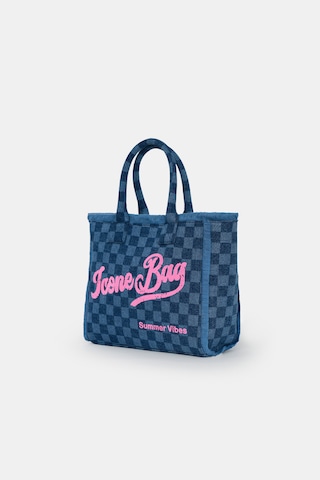 İcone Bag Icone Yıkamalı Denim Püskül Detaylı Şık Günlük & Plaj Çantası, Püsküllü Omuz Çantası Kot Lacivert
