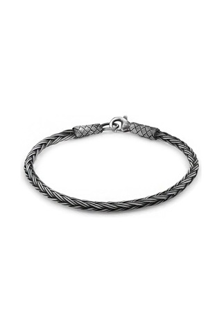 El İşçiliği Thick Foxtail Tasarım 1000 Ayar Gümüş Kazaz Kadın Bil