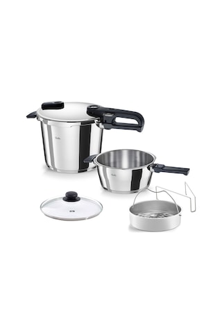 Fissler Vitaquick Edition 6+3 Litre Düdüklü Tencere + Original Profi Collection Tencere Ve Tava Seti Çok Renkli