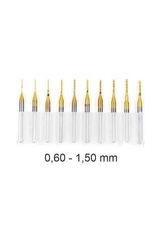 Titanyum Kaplı Tungsten Çelik Cnc Freze Pcb Kesici 0,6 - 1,5mm