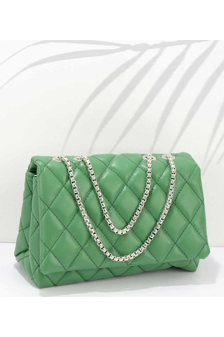 Yeşil Kadın Postacı Çanta C06554220109 Yeşil