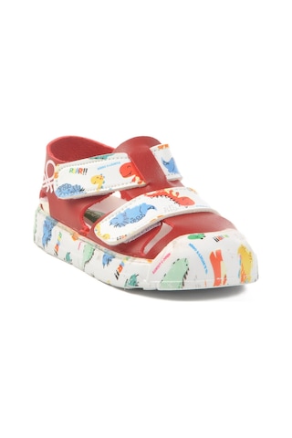 United Colors Of Benetton Kırmızı Cırtlı Kız Bebek Sandalet Bn-1409 B