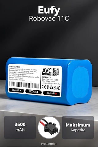 Eufy Robovac 11c 3500mah Robot Süpürge Bataryası K.k