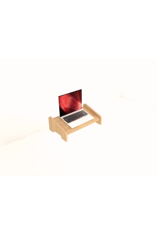 Ahşap Laptop -notebook Standı Ergonomik Masaüstü Yükseltici & Organizer