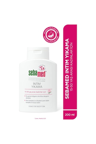 Sebamed Hassas Ciltler için ph 3.8 Dış Genital Bölge Temizleyici İntim Yıkama Jeli 200 ML + Ped Çantası
