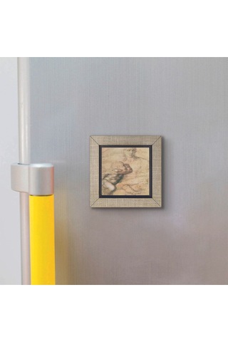 Eskiz Çizim Leonardo Da Vinci Baskılı Mdf Magnet 7x7 91