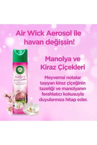 Airwick Sprey Aerosol Manolya Ve Kiraz Çiçeği Oda Kokusu 6 X 300 Ml