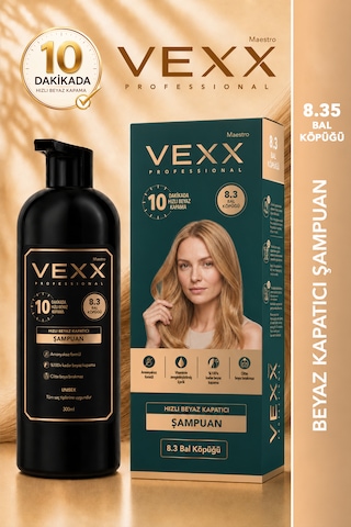 Vexx Professional Beyaz Kapatıcı Pratik Boya Şampuan Bal Köpüğü 8.3 Amonyaksız Formül 300 Ml.