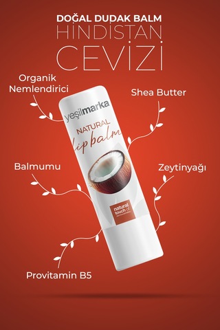 Yeşilmarka Hindistan Cevizi Doğal Dudak Balmı