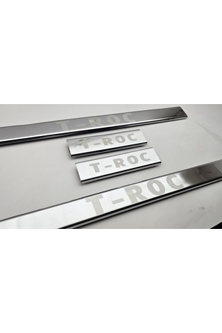Volkswagen T-roc Krom Lazer Yazılı Kapı Eşiği