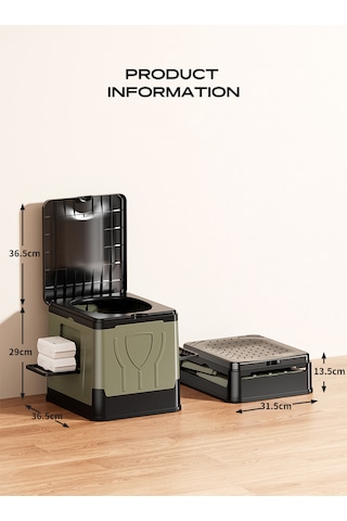 Shufa Katlanır Portatif Tuvalet - Büyütülmüş Boyut