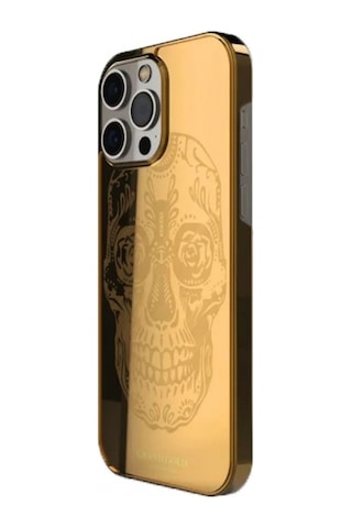 Apple Uyumlu iPhone 12 Pro Max Kuru Kafa Gold Kılıf