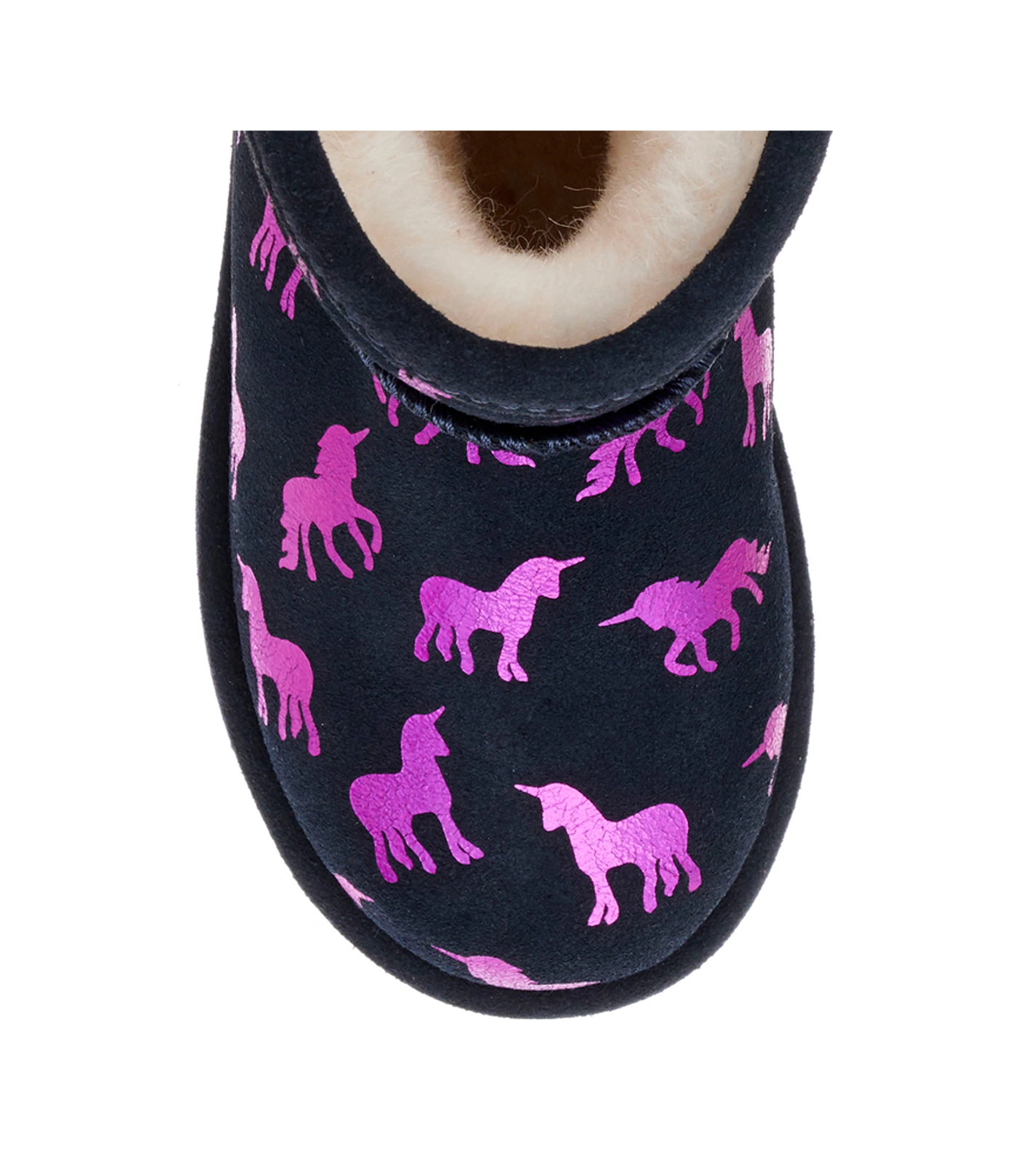 Emu Australia Emu Australia Rainbow Unicorn Brumby Unisex Çocuk Siyah Bot 4900 Pembe