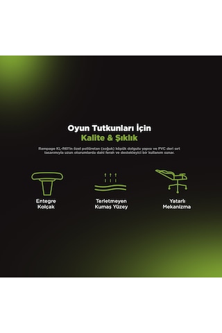 Styles Kl-R61 Yeşil/Siyah Gaming Oyuncu Koltuğu