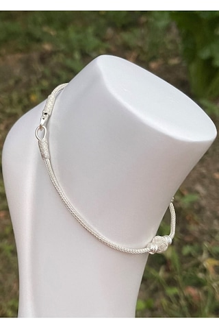 Gümüş Kazaziye Dorika Detaylı Halhal 03 Hal03gu Gümüş